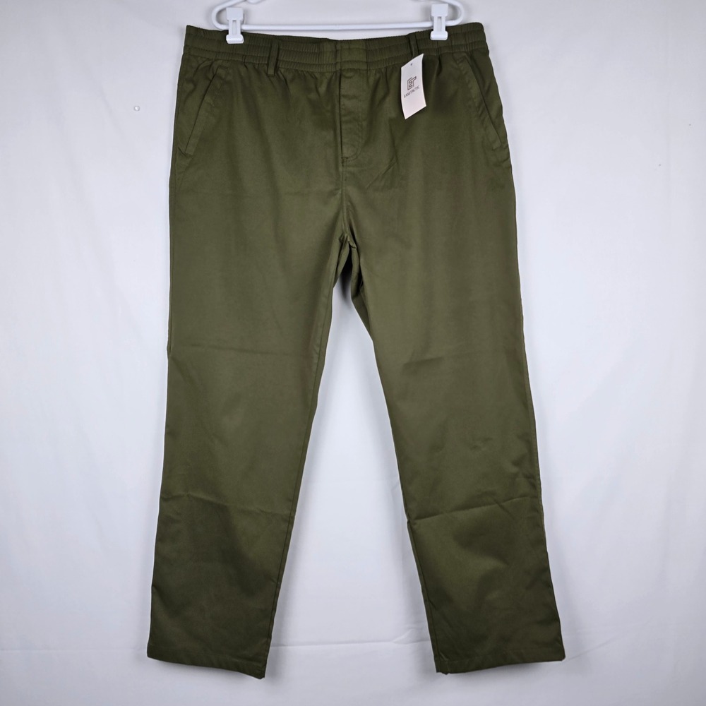 Easetactic Mens Tactical Pants Olive Green Elastic Waist Cargo Size 3XL NWT